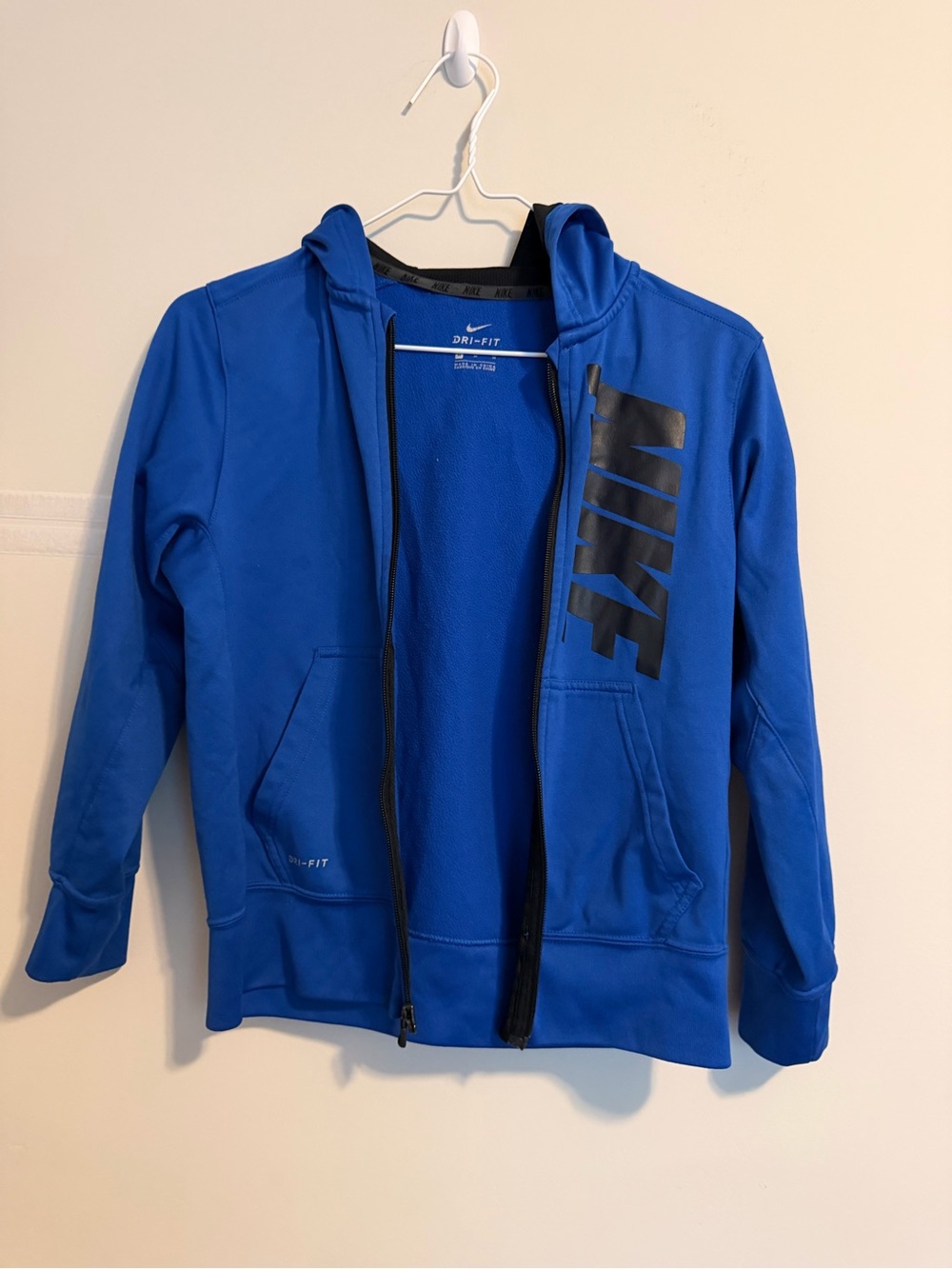 Nike Blue Dri-FIT Kids Full-Zip Hoodie